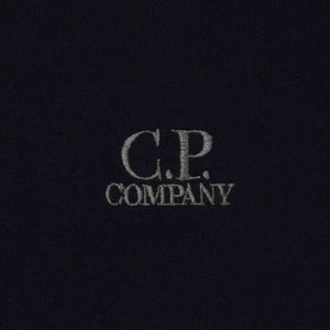 C.P. Company Resist Dyed Grey Logo Sweatshirt in Black