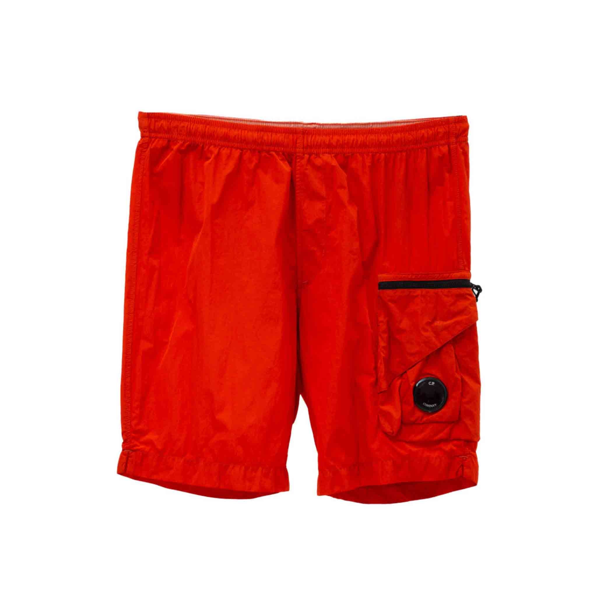 C.P. Company Eco-Chrome R Utility Swim Shorts in Harvest Pumpkin