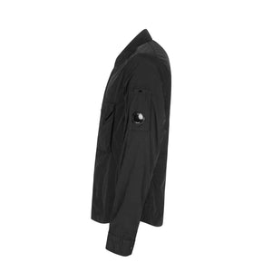 C.P. Company Chrome-R Zipped Overshirt in Black