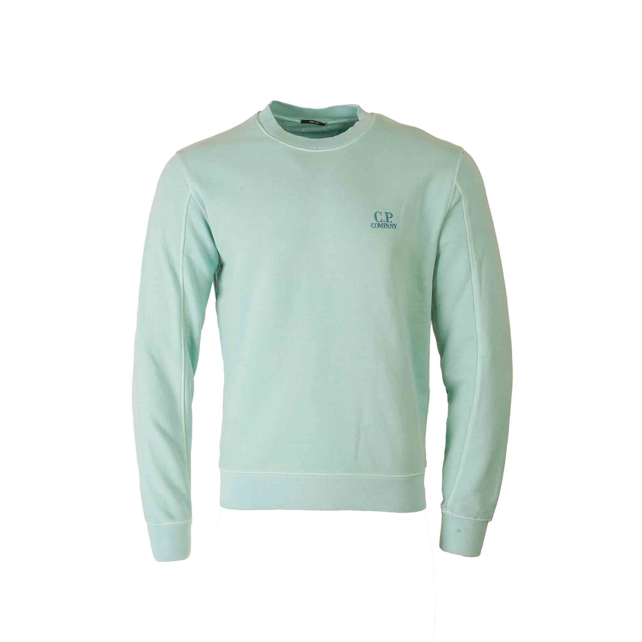C.P. Company Resist Dyed Logo Sweatshirt in Mint Green