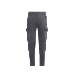 C.P. Company Stretch Sateen Ergonomic Pants in Forged Iron- Grey