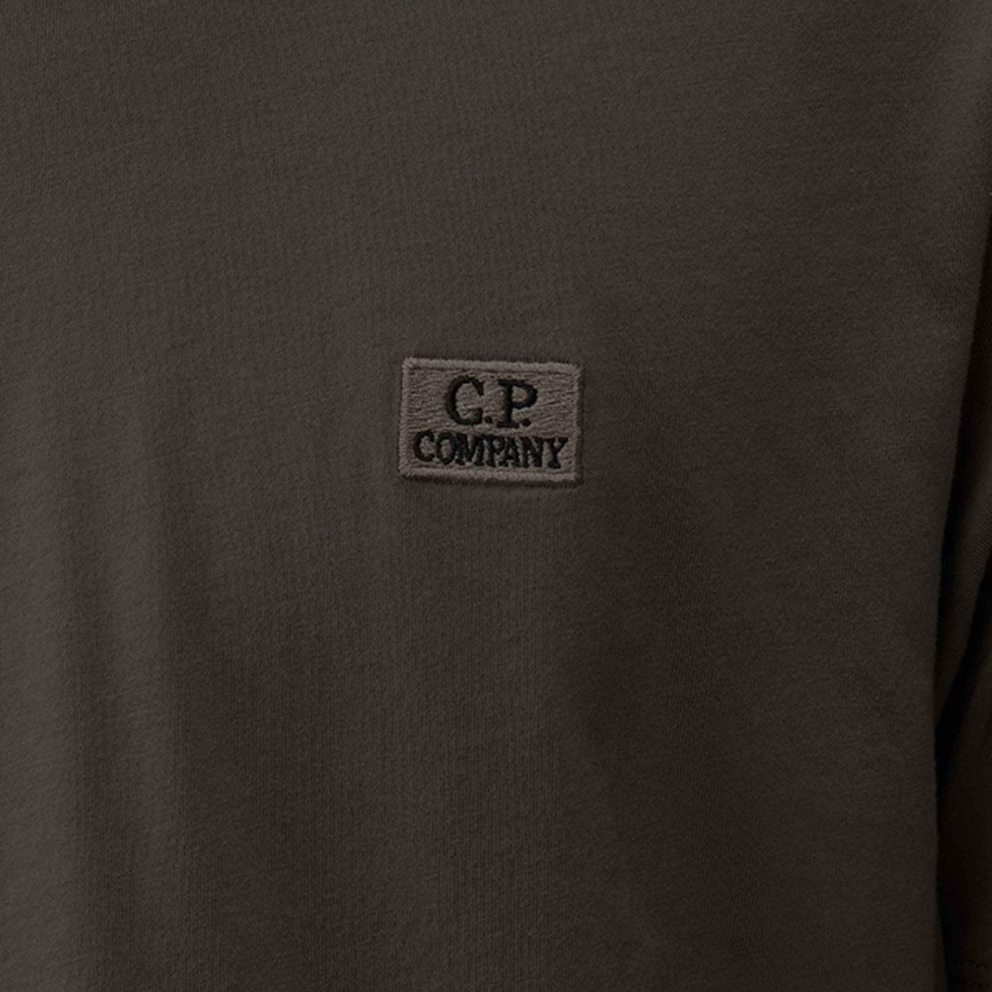 C.P. Company Mercerized Jersey Logo Patch T-shirt in Smoked Pearl- Grey
