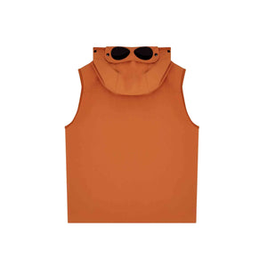 C.P. Company Undersixteen Shell-R Goggle Vest in Harvest Pumpkin