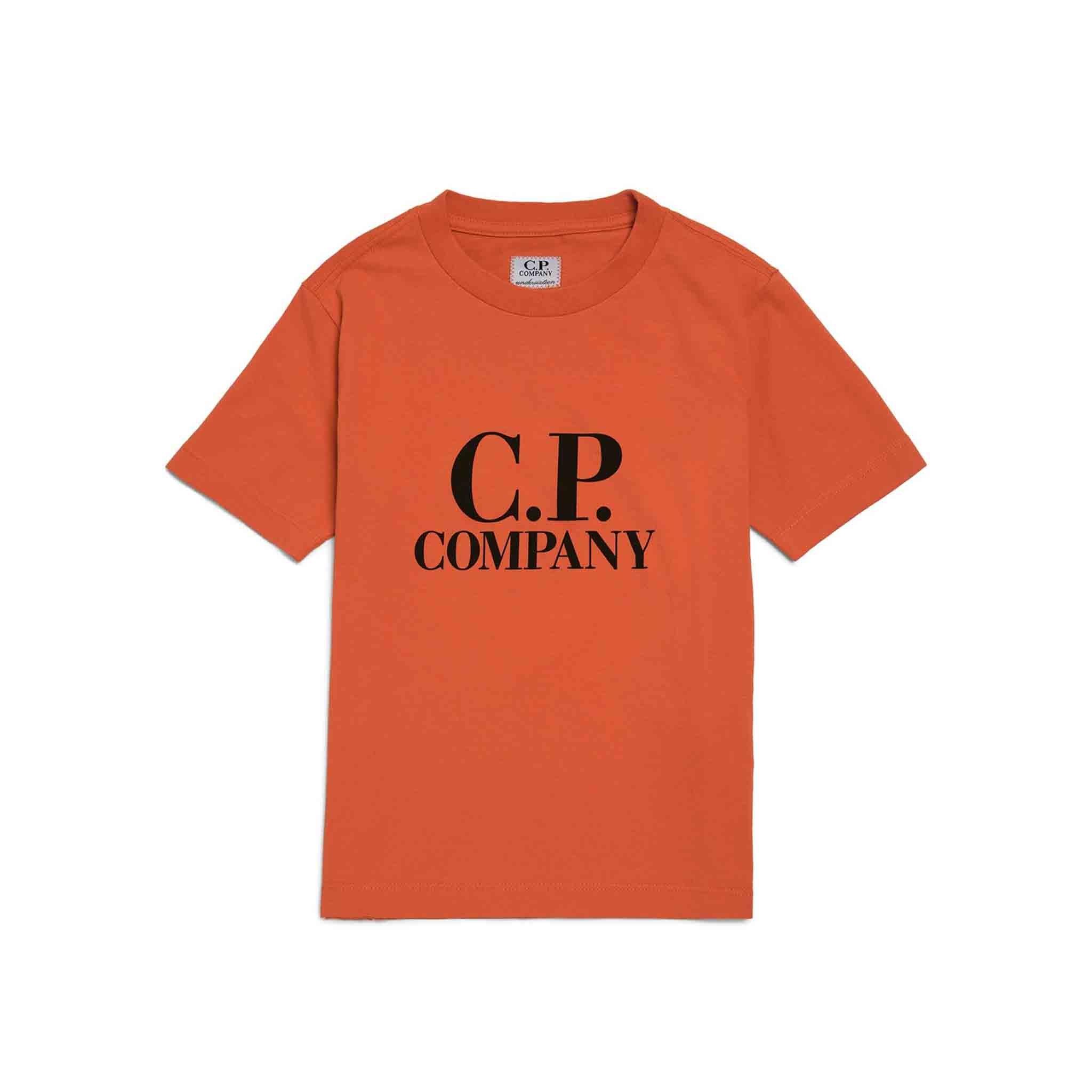 C.P. Company U16 Goggle Print T-Shirt in Harvest Pumpkin