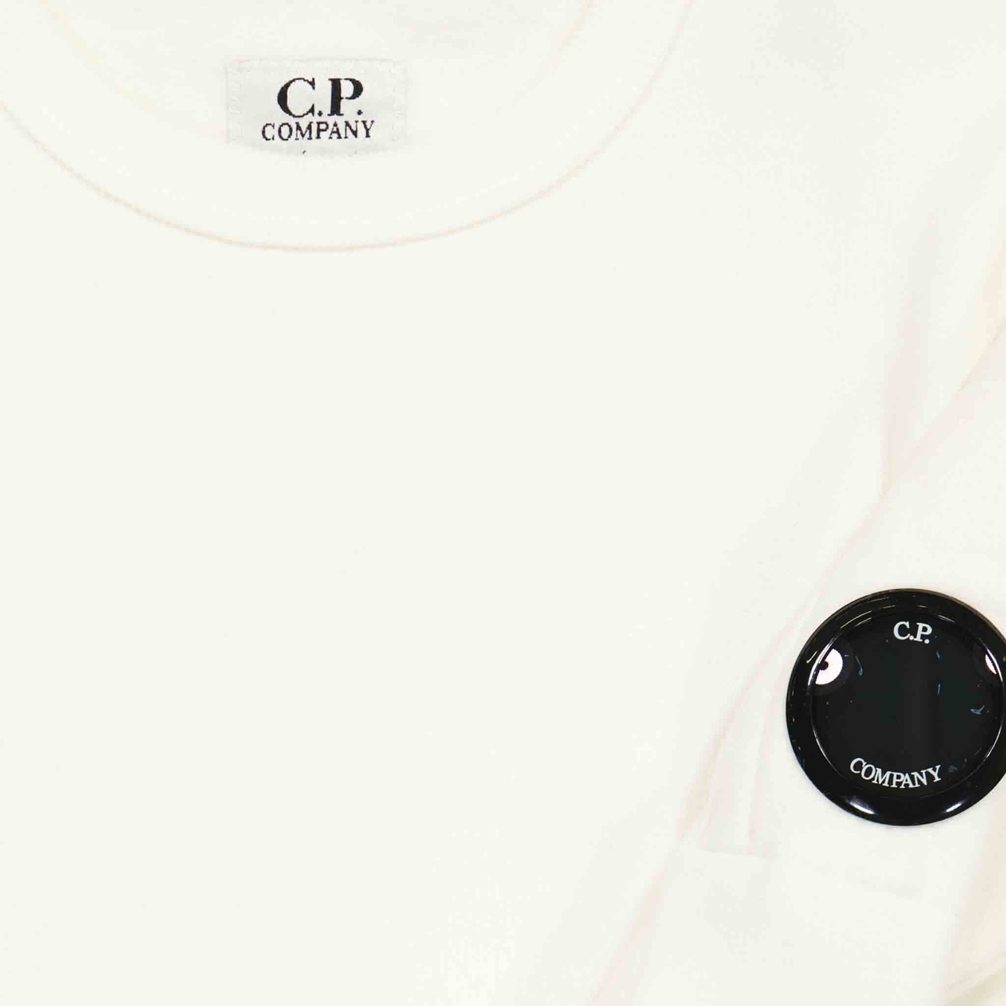 C.P. Company Undersixteen Fleece Crewneck in Guaze White