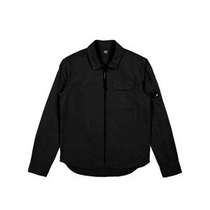 C.P. Company Undersixteen Gabardine Overshirt in Black