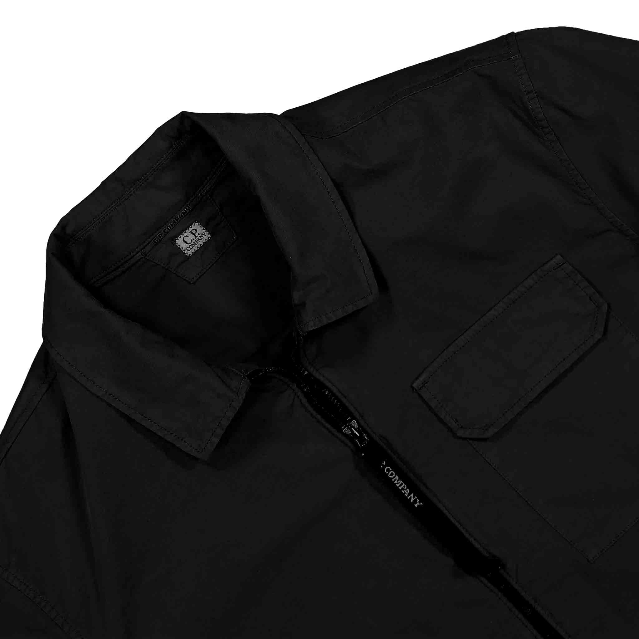 C.P. Company Undersixteen Gabardine Overshirt in Black