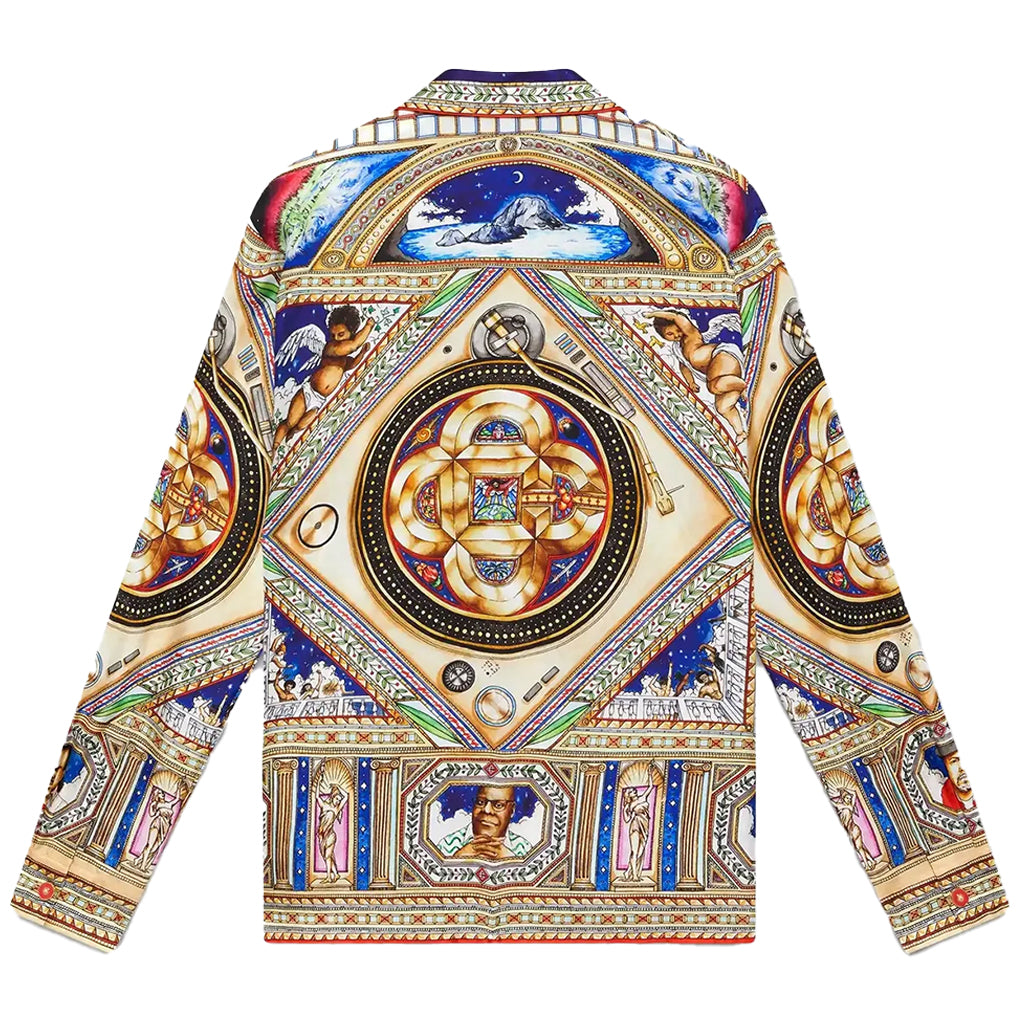 Casablanca Plafond Orne De Musique Cuban Collar LS Shirt