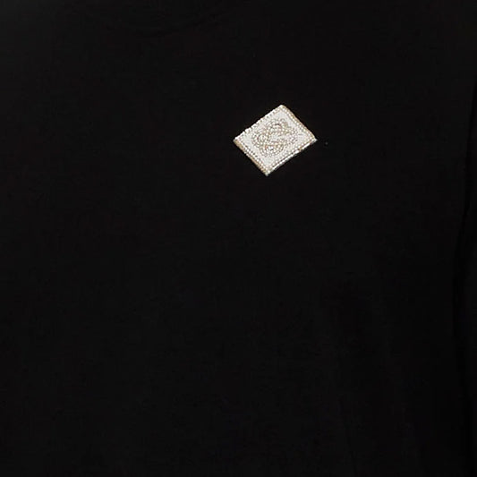 Casablanca Pearl Diamond CC Patch T-Shirt in Black