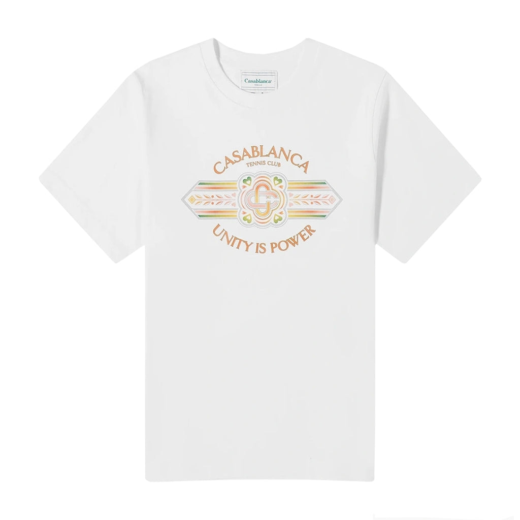 Casablanca Unity Is Power Printed T-Shirt in White