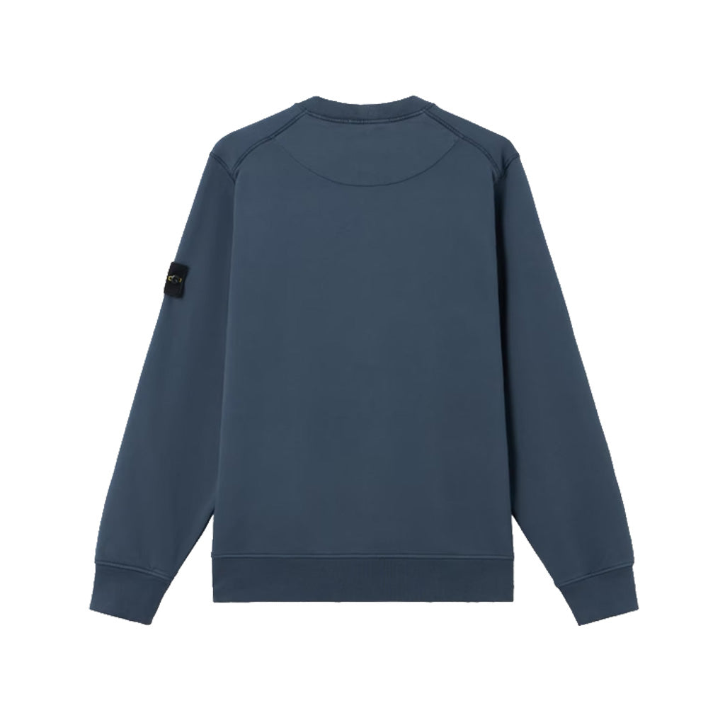 [Stone Island] Organic Cotton Fleece Crewneck Sweatshirt