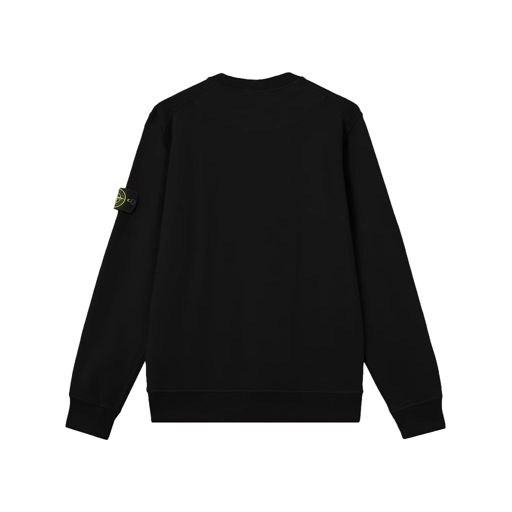 [Stone Island] Organic Cotton Fleece Crewneck Sweatshirt