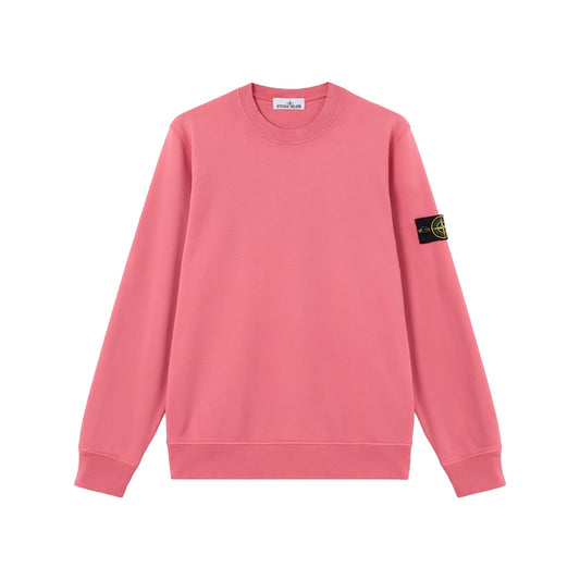 [Stone Island] Organic Cotton Fleece Crewneck Sweatshirt