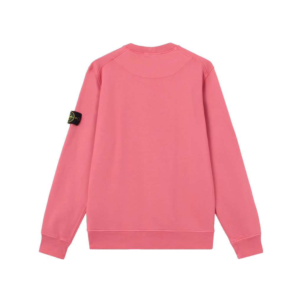 [Stone Island] Organic Cotton Fleece Crewneck Sweatshirt