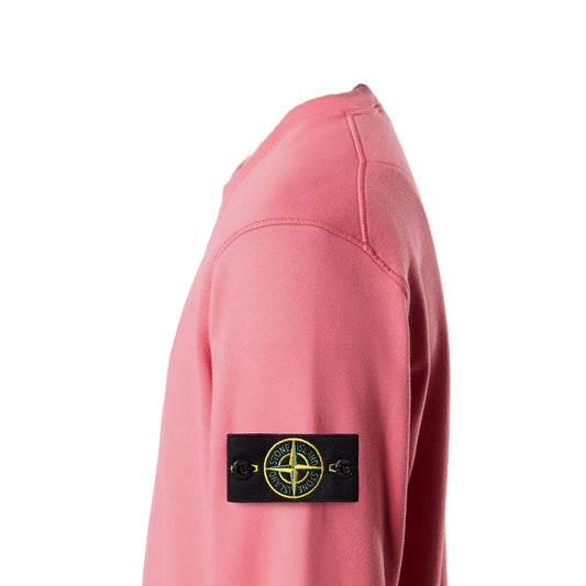 [Stone Island] Organic Cotton Fleece Crewneck Sweatshirt