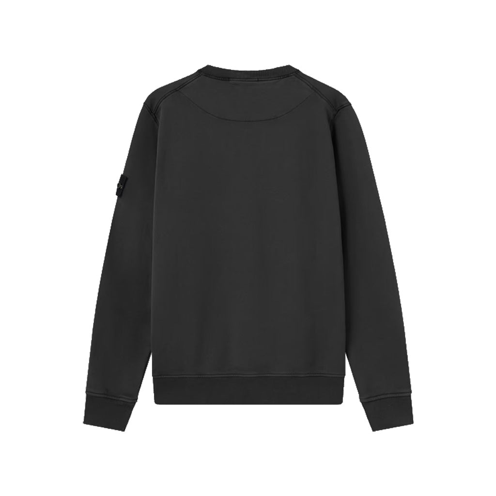 [Stone Island] Organic Cotton Fleece Crewneck Sweatshirt
