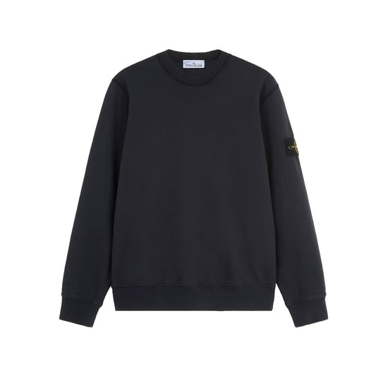 [Stone Island] Organic Cotton Fleece Crewneck Sweatshirt