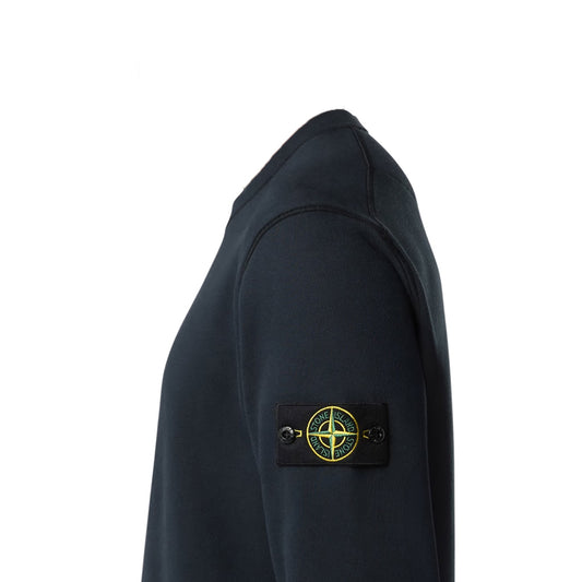 [Stone Island] Organic Cotton Fleece Crewneck Sweatshirt