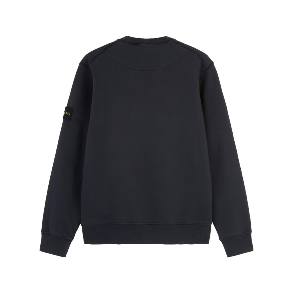 [Stone Island] Organic Cotton Fleece Crewneck Sweatshirt