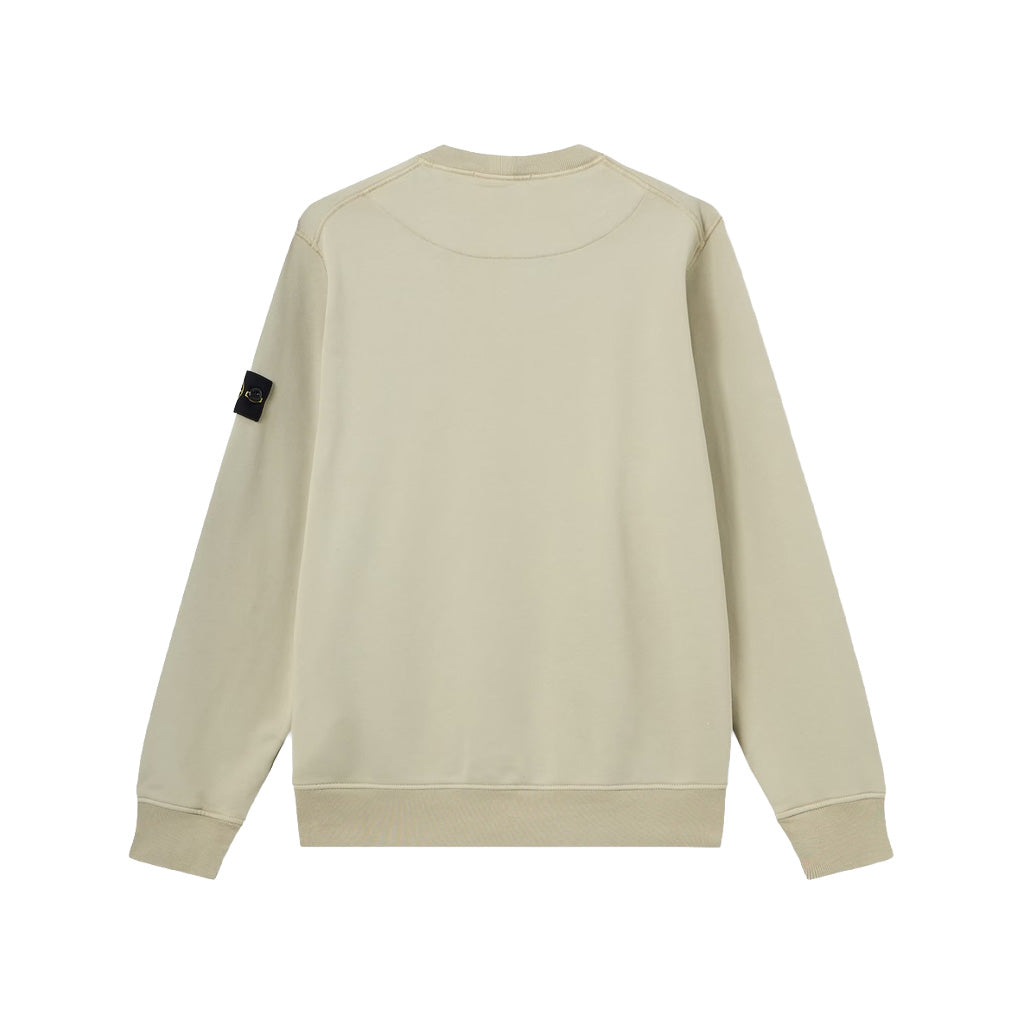 [Stone Island] Organic Cotton Fleece Crewneck Sweatshirt