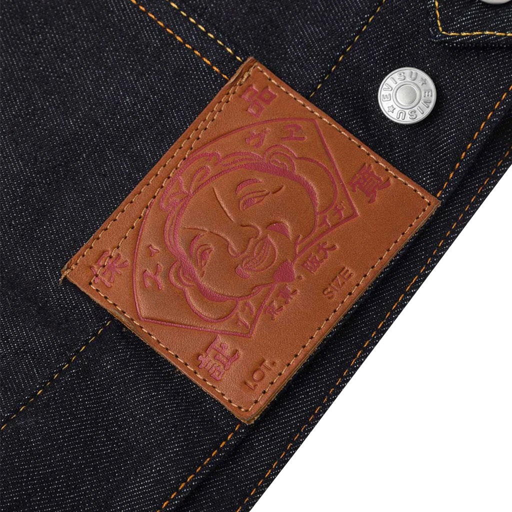 Evisu Ht, Ecru Seagull Printed Denim Jacket