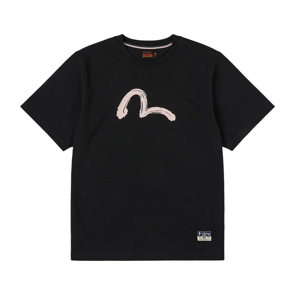 Evisu Ht,Hand Brush Seagull Printed Ss Tee