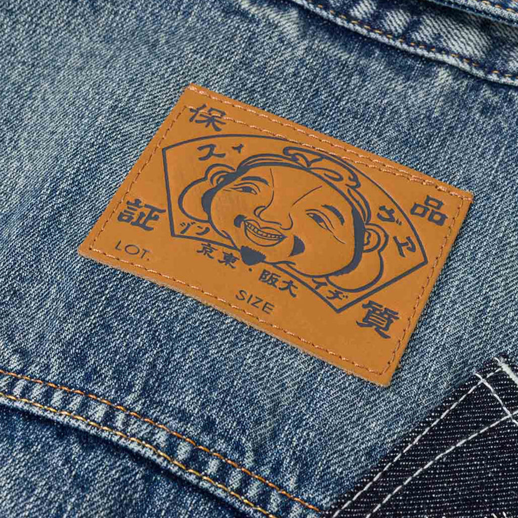 Evisu Ht, Multi-Pocket Denim Jacket W/ Brocade Patch