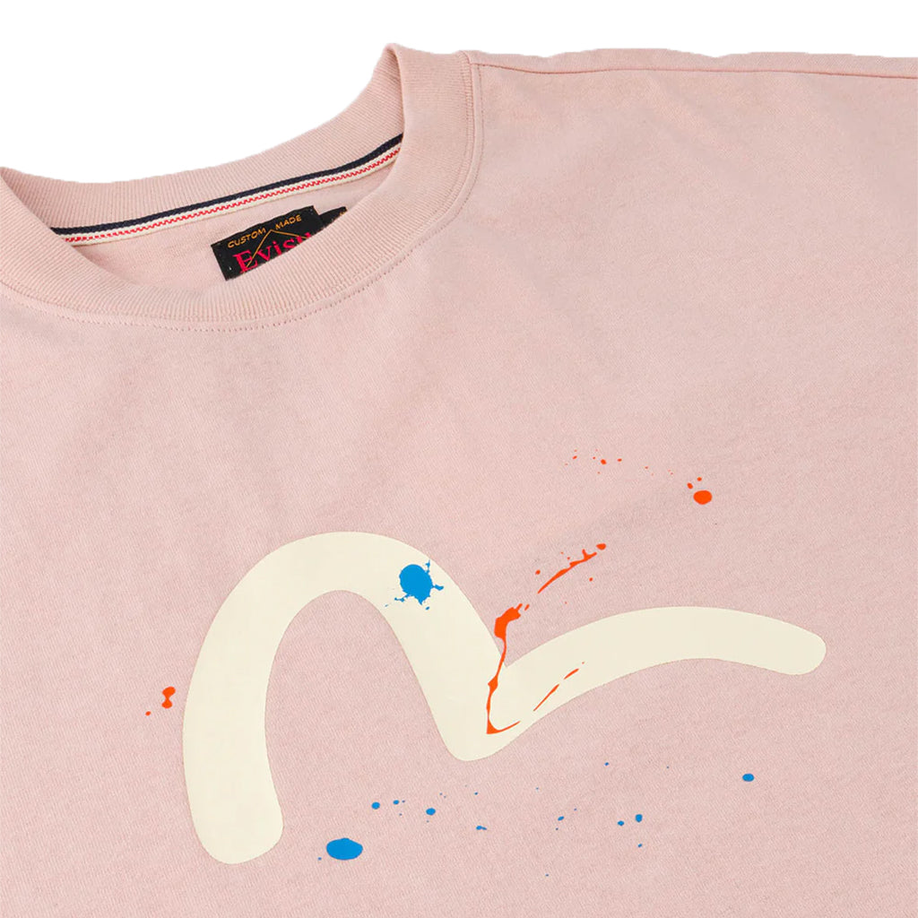 Evisu Ht, Seagull & Daicock Printed Ss Tee W/ Splash