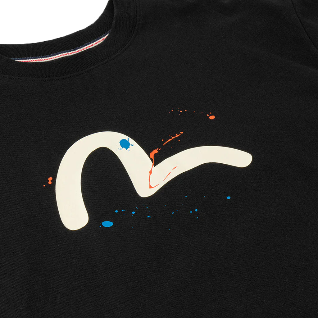 Evisu Ht, Seagull & Daicock Printed Ss Tee W/ Splash