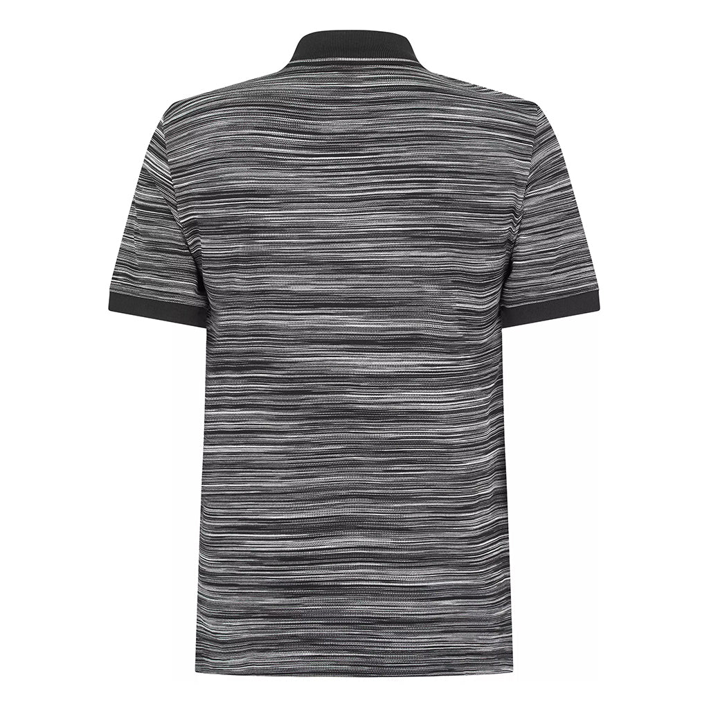 Missoni Striped Contrast Collar Polo Shirt Space Dyed