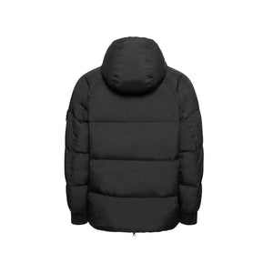 Stone Island Garment Dyed Crinkle Reps Quilted Down Jacket in Black
