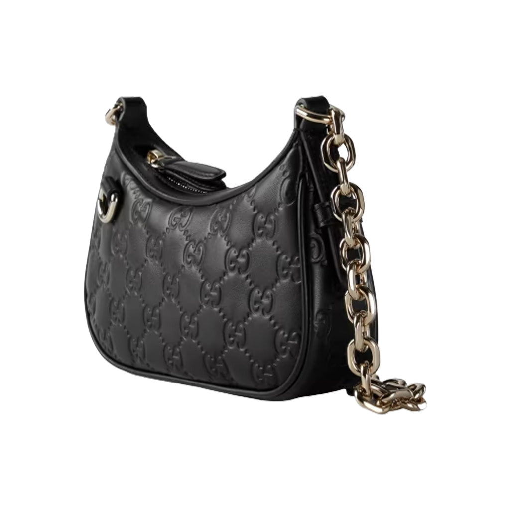 [Gucci] GG Embossed Leather Mini Shoulder Bag