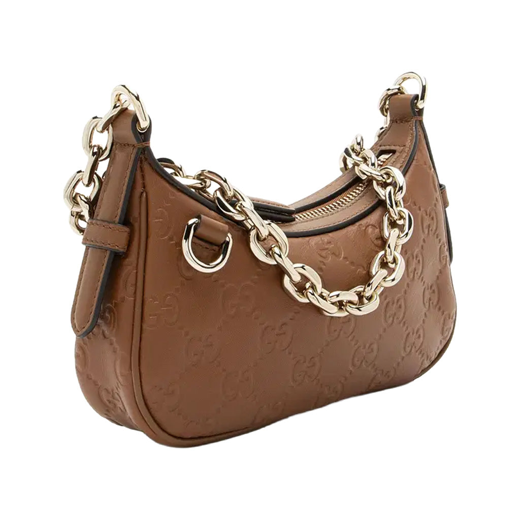 [Gucci] GG Embossed Leather Mini Shoulder Bag