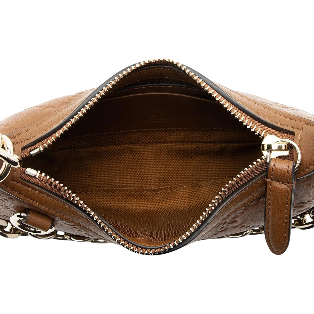 [Gucci] GG Embossed Leather Mini Shoulder Bag