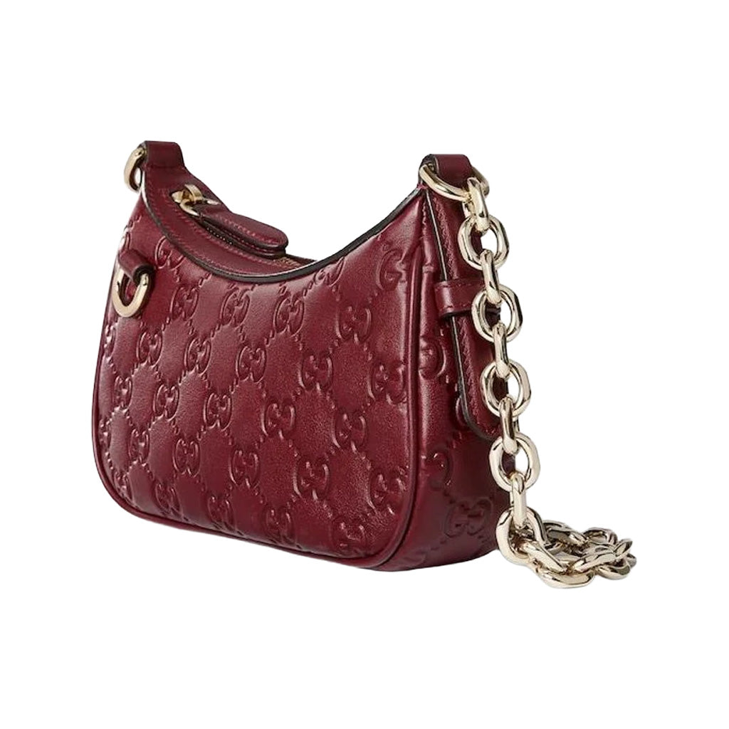 [Gucci] GG Embossed Leather Mini Shoulder Bag