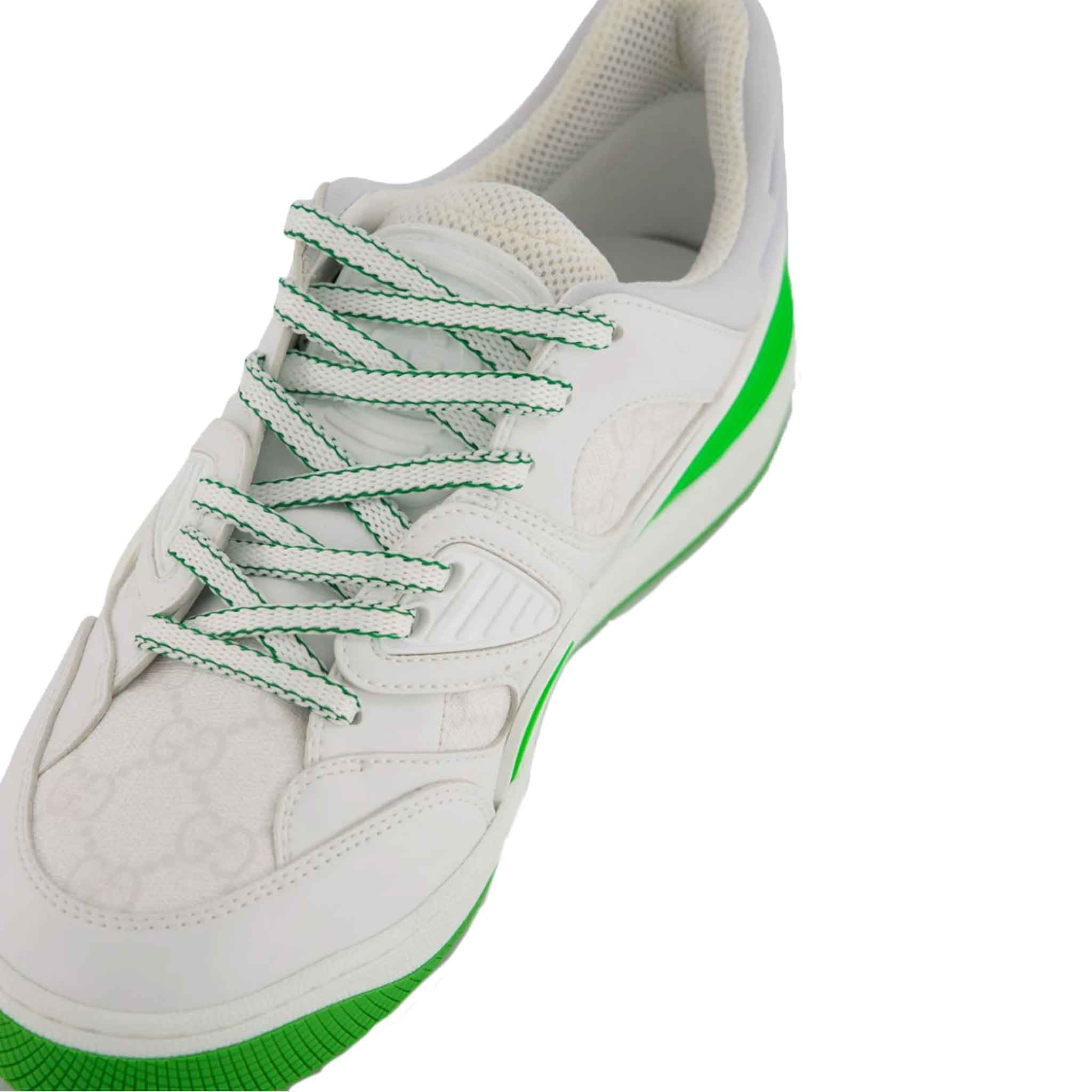 Gucci Baket Low-Top Sneakers in White/Green