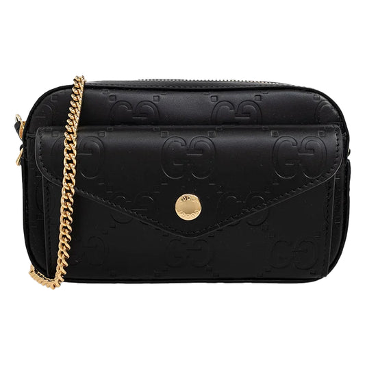 [Gucci] GG Leather Crossbody Shoulder Bag