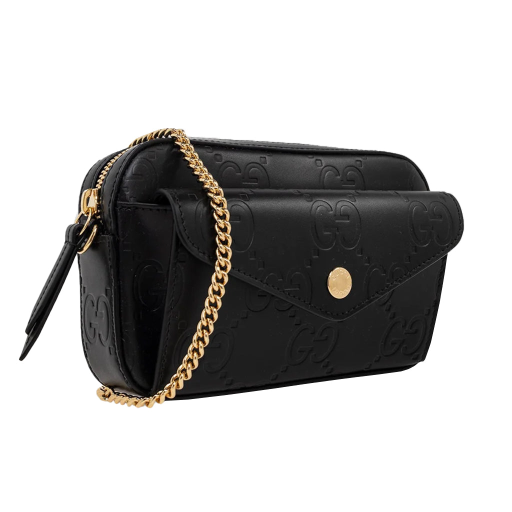 [Gucci] GG Leather Crossbody Shoulder Bag