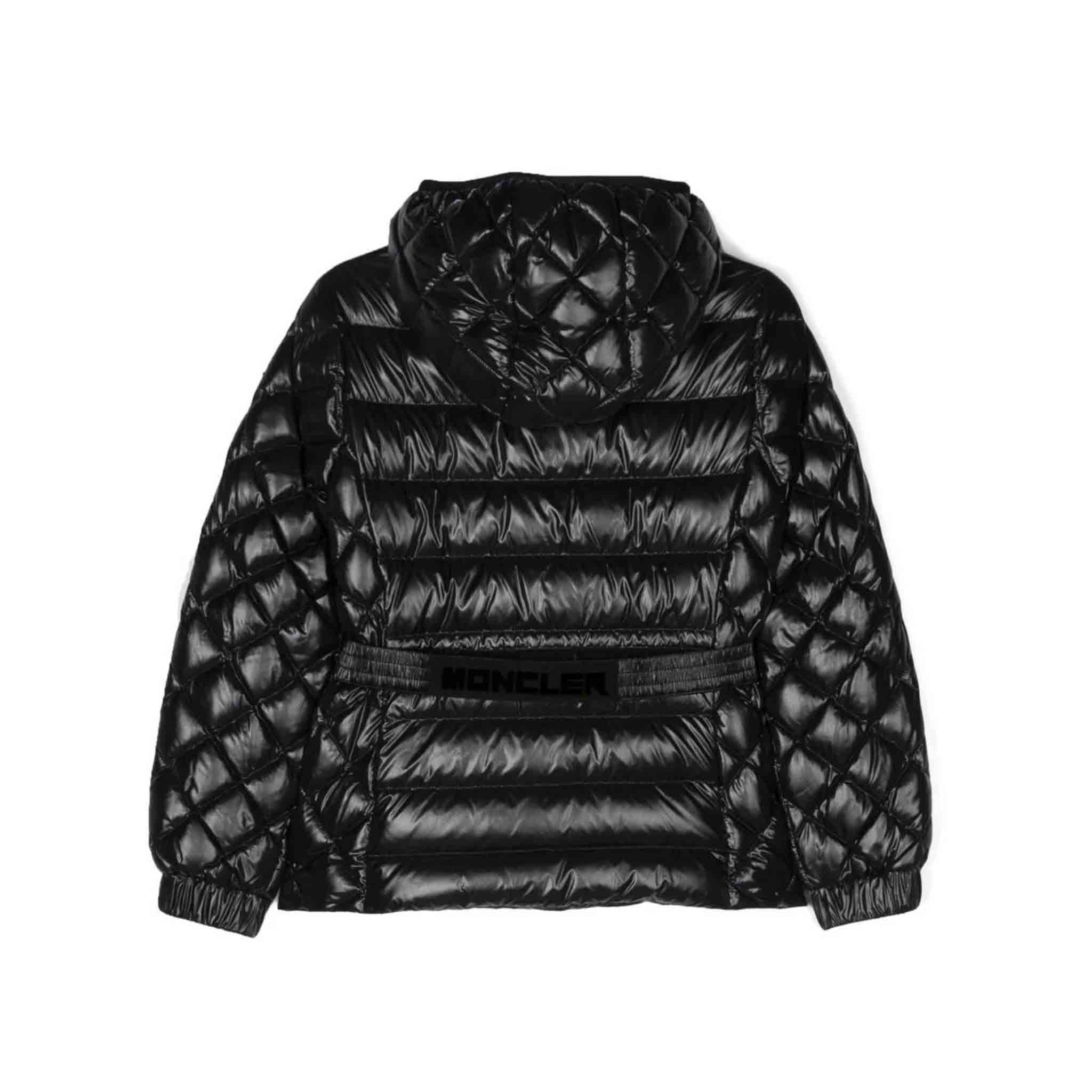 Moncler Diamond-quilted Down Hooded Jacket - Black