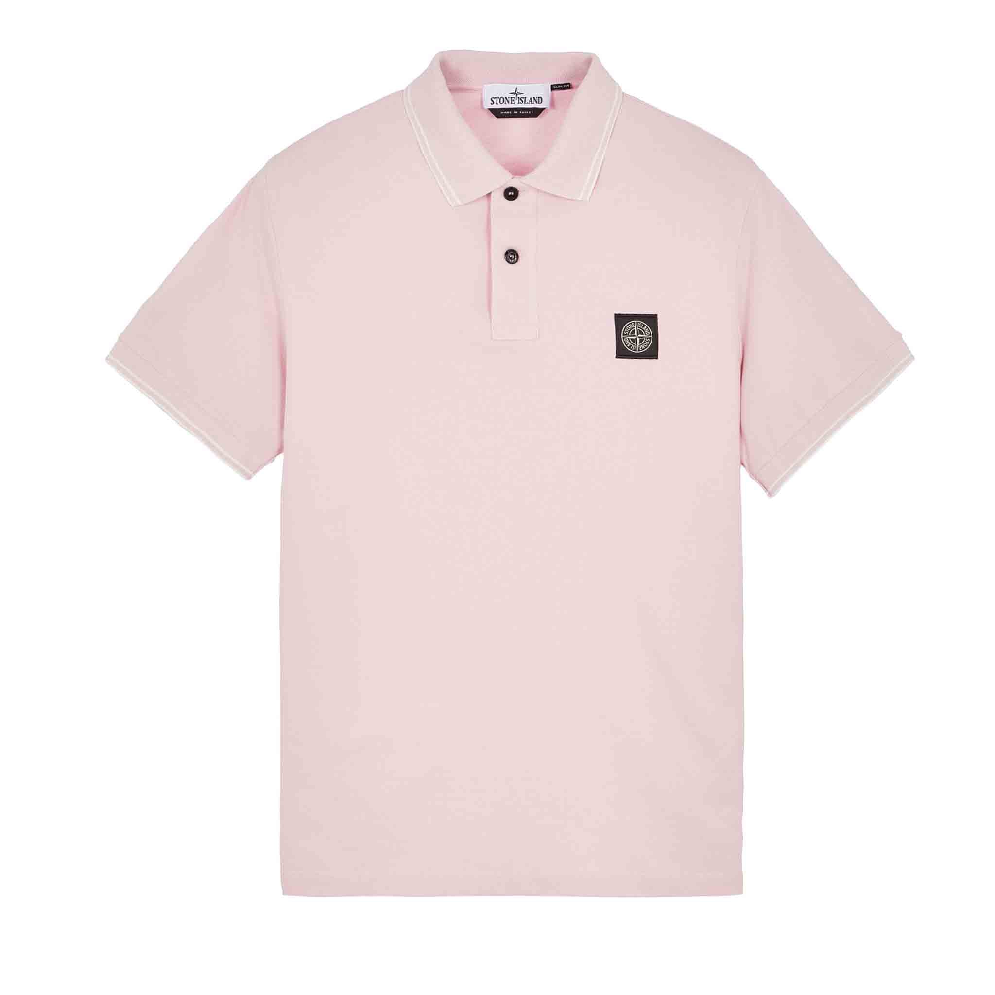 Stone Island Junior Short Sleeve Polo in Pink