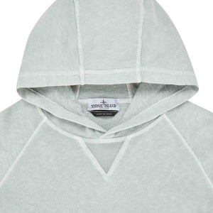 Stone Island Junior "Old Treatment" Hooded Sweatshirt in Pearl Grey