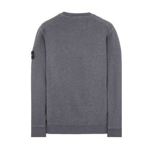 Stone Island Garment Dyed Crewneck Sweatshirt in Light Grey Melange