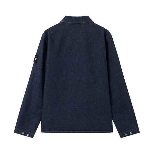 Stone Island Indigo Denim-Rinsed Overshirt