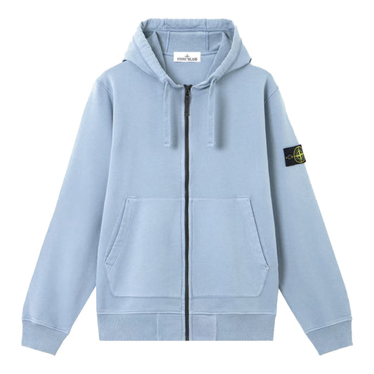 Stone Island Cotton Fleece Zip-Up Hooded Sweatshirt