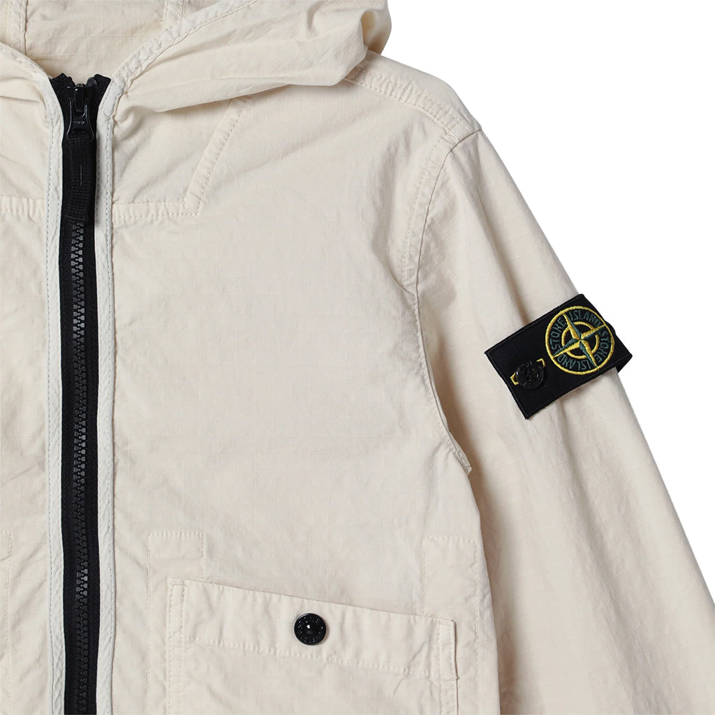Stone Island Junior Mil-Spec Stretch Ripstop-TC Hooded Jacket