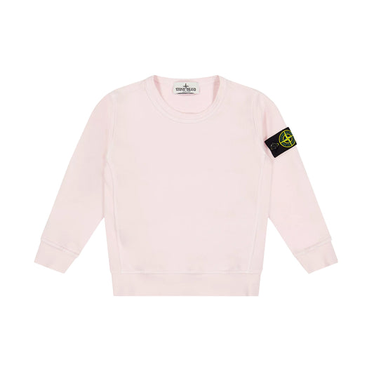 Stone Island Junior Cotton Fleece Crewneck Sweatshirt