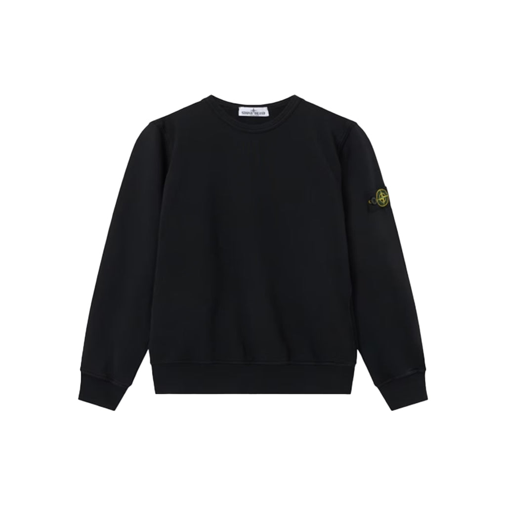 Stone Island Junior Cotton Fleece Crewneck Sweatshirt