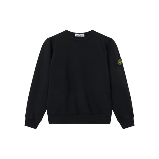 Stone Island Junior Cotton Fleece Crewneck Sweatshirt
