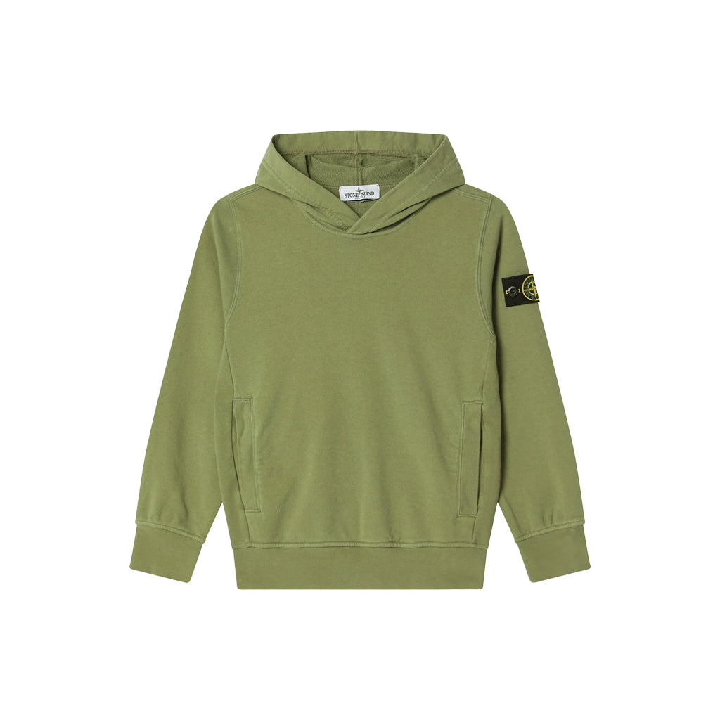 Stone Island Junior Cotton Fleece Hooded Sweatshirt