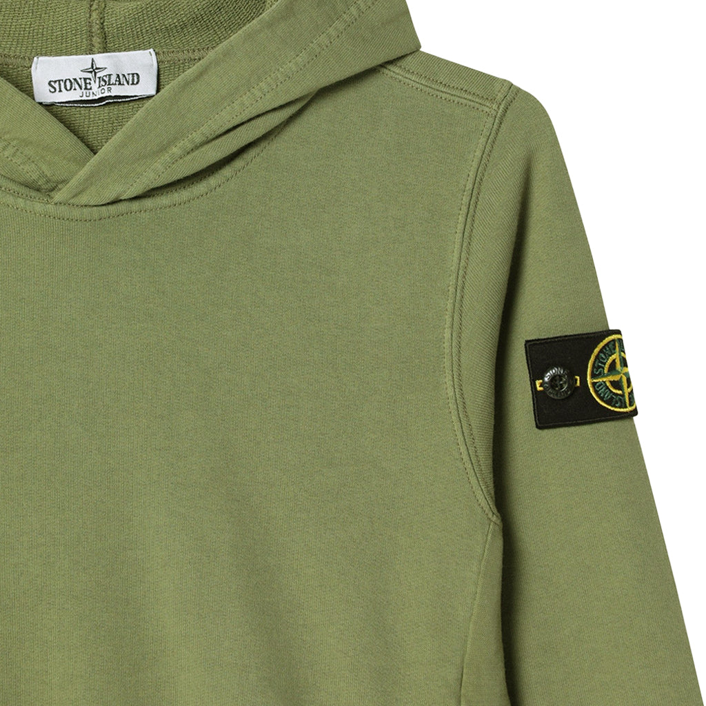 Stone Island Junior Cotton Fleece Hooded Sweatshirt
